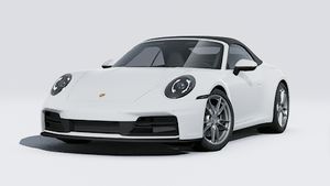 Buitenaanzicht van 911 Carrera Cabriolet met de voorkant en linkerkant van de auto