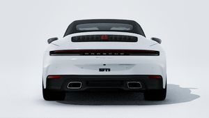 Buitenaanzicht van 911 Carrera Cabriolet met de achterkant van de auto