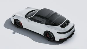 Buitenaanzicht van 911 Targa 4 GTS van bovenaf gezien