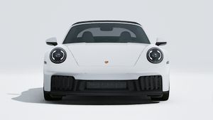 Buitenaanzicht van 911 Targa 4 GTS met de voorkant van de auto