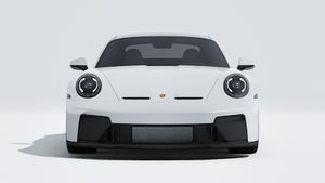 Buitenaanzicht van 911 GT3 with Touring Package met de voorkant van de auto