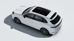 Buitenaanzicht van Cayenne S E-Hybrid Black Edition van bovenaf gezien