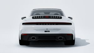 Utvendig visning av 911 Targa 4S som viser baksiden av bilen
