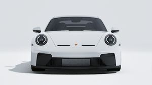 Utvendig visning av 911 GT3 som viser fronten av bilen