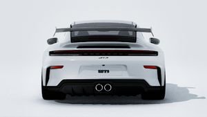 Utvendig visning av 911 GT3 som viser baksiden av bilen