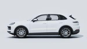 Utvendig visning av Cayenne som viser venstre side av bilen