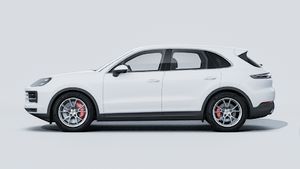 Utvendig visning av Cayenne S som viser venstre side av bilen
