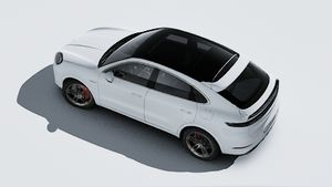 Utvendig visning av Cayenne Turbo E-Hybrid Coupé sett ovenfra