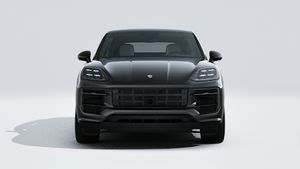 Utvendig visning av Cayenne Coupé Black Edition som viser fronten av bilen