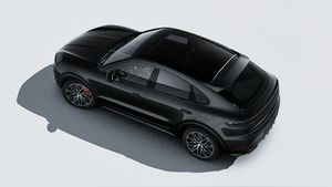 Utvendig visning av Cayenne S E-Hybrid Coupé Black Edition sett ovenfra