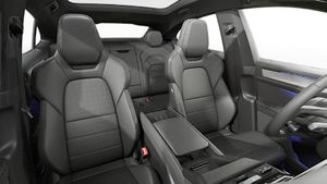 Innvendig visning som viser forsetene til Cayenne Coupé Electric