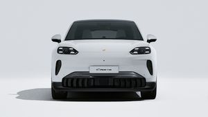 Utvendig visning av Cayenne Coupé Electric som viser fronten av bilen