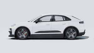 Utvendig visning av Macan GTS som viser venstre side av bilen