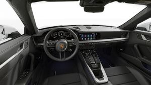 Interior view showing the steering wheel and dashboard of 911 Carrera S Cabriolet