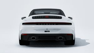 Exterior view of 911 Carrera S Cabriolet showing the rear of the car