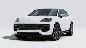 Exterior view of Cayenne GTS showing the front and left side of the car