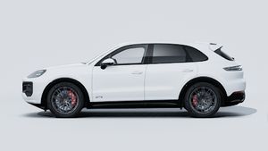 Exterior view of Cayenne GTS showing the left side of the car