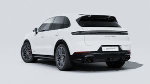 Exterior view of Cayenne GTS showing the back and left side of the car