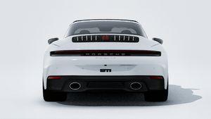 Exterior view of 911 Targa 4S showing the rear of the car