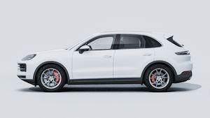 Exterior view of Cayenne S showing the left side of the car