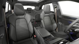 Interior view showing the front seats of Cayenne Turbo Electric