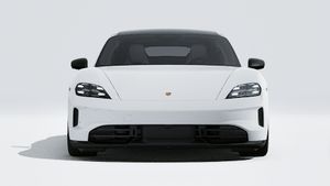 Exterior view of Taycan 4S Black Edition showing the front of the car