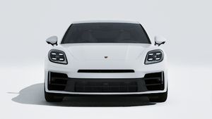 Exterior view of Panamera showing the front of the car