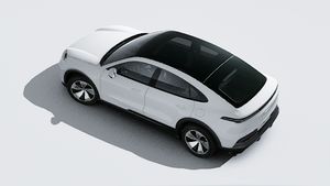 Vista exterior de Cayenne Coupé Electric vista desde arriba