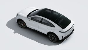 Vista exterior de Cayenne Turbo Coupé Electric vista desde arriba