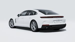 Vista exterior de Panamera 4 E-Hybrid mostrando la parte trasera y el lado izquierdo del coche