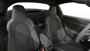 Interior view showing the front seats of 911 Targa 4 GTS