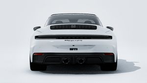Exterior view of 911 Targa 4 GTS showing the rear of the car