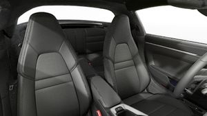 Interior view showing the front seats of 911 Targa 4S