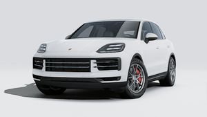 Exterior view of Cayenne S showing the front and left side of the car