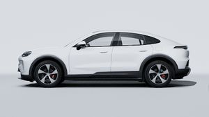 Exterior view of Cayenne S Coupé Electric showing the left side of the car