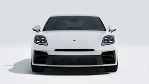 Exterior view of Panamera showing the front of the car