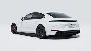Exterior view of Panamera GTS showing the back and left side of the car