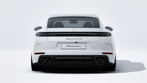 Exterior view of Panamera GTS showing the rear of the car