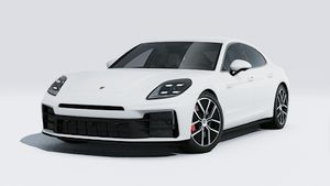 Exterior view of Panamera 4S E-Hybrid showing the front and left side of the car