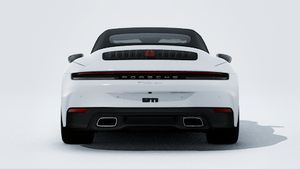 Widok zewnętrzny 911 Carrera Cabriolet przedstawiający tył samochodu