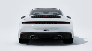 Widok zewnętrzny 911 Targa 4S przedstawiający tył samochodu