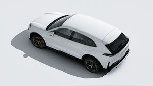 Widok zewnętrzny strony Cayenne Turbo Electric widziany z góry