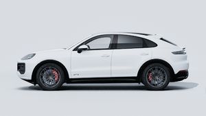 Exterior view of Cayenne GTS Coupe showing the left side of the car