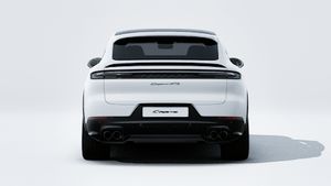 Exterior view of Cayenne GTS Coupe showing the rear of the car