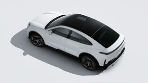 Exterior view of Cayenne Turbo Coupé Electric seen from above