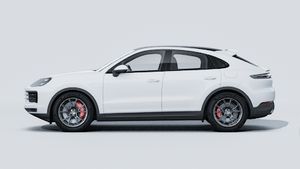 Vista exterior do Cayenne S E-Hybrid Coupé, lateral esquerda