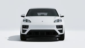 Vista exterior do Macan Turbo, de frente