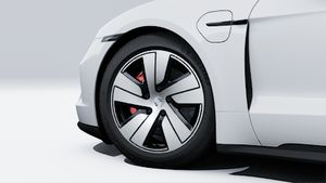 Vista exterior do Taycan 4S Sport Turismo