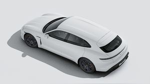 Vista exterior do Taycan GTS Sport Turismo, de cima
