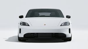 Vista exterior do Taycan Sport Turismo Black Edition, de frente